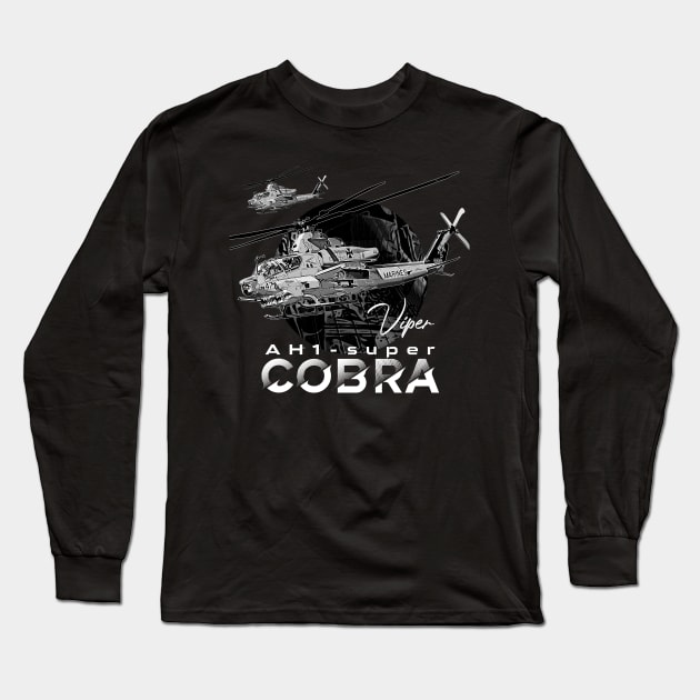 AH-1 Cobra helicopter Long Sleeve T-Shirt by aeroloversclothing
